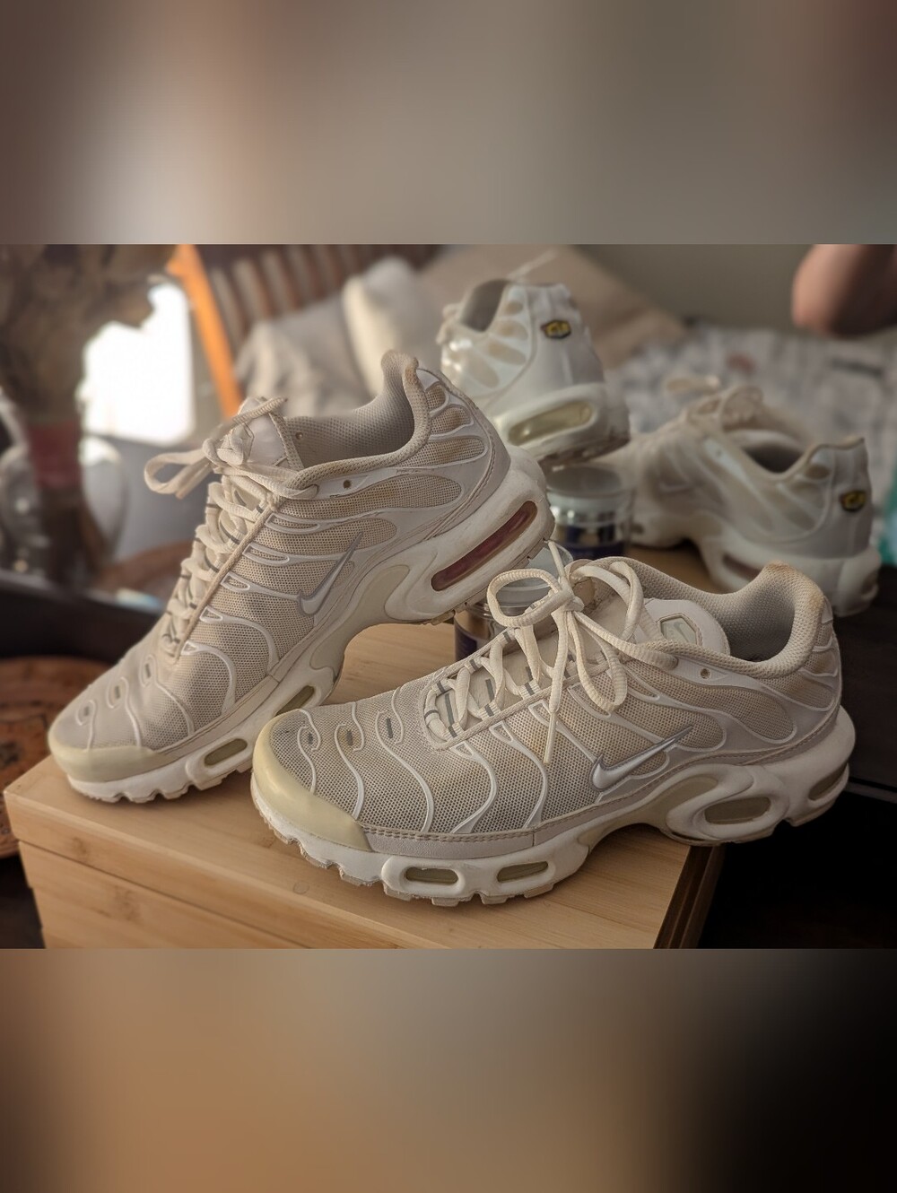 Nike Air Max Plus TN White Pure Platinum Sneakers Size 8 - Picture 2 of 10